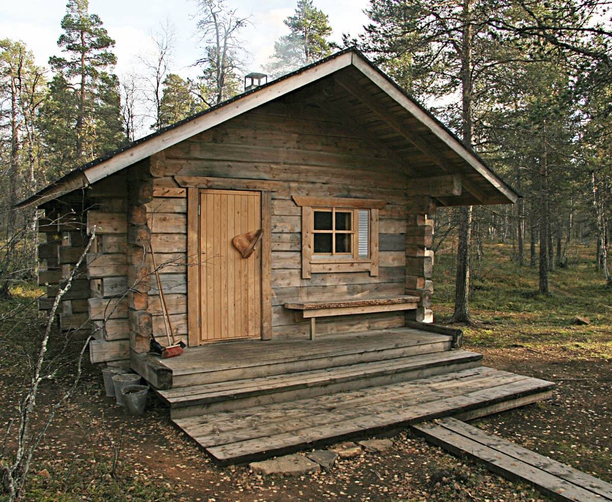 Luirojärven sauna Urho Kekkosen kansallispuistossa.