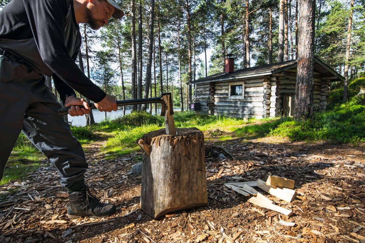 Iso Jääsaaressa sijaitsee Metsähallituksen autiotupa. Kuva: Markus Sirkka.