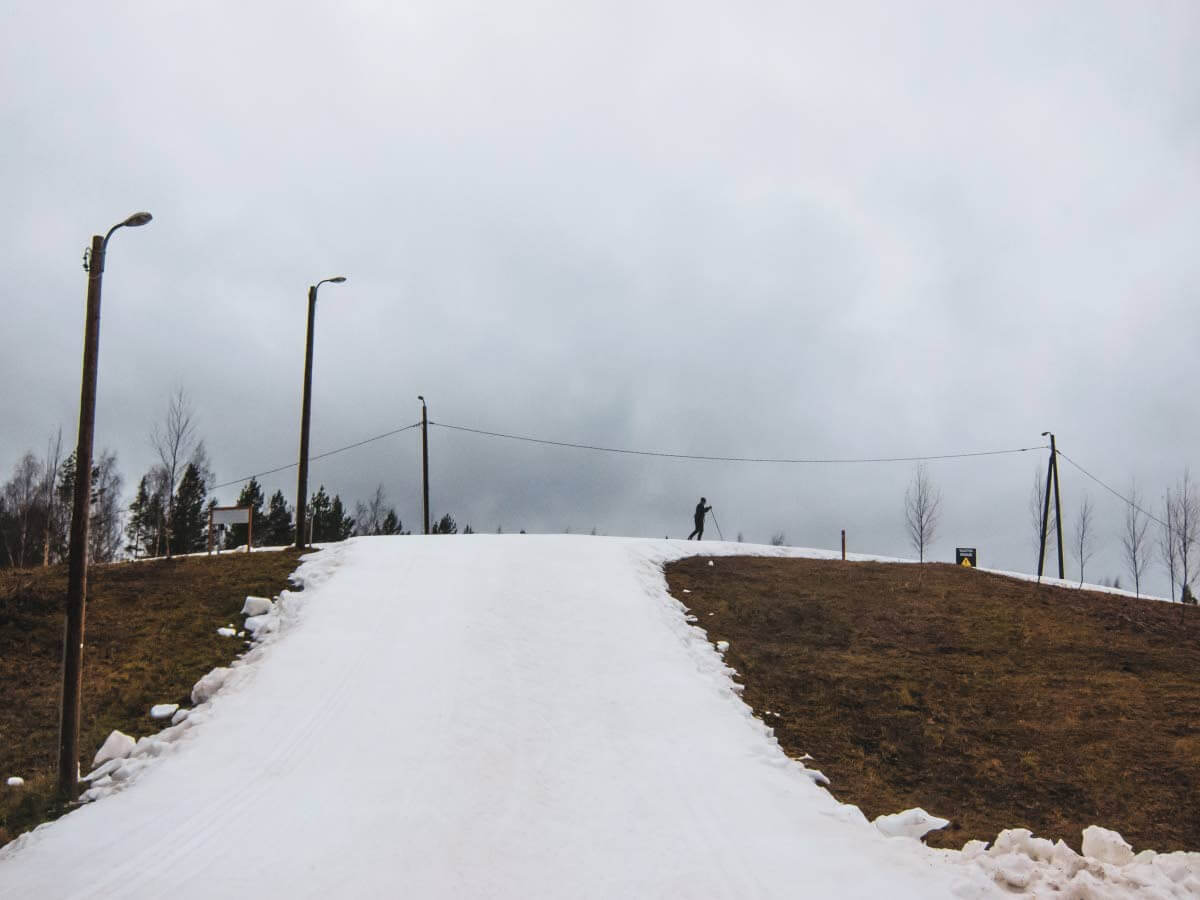 Imatralla hiihdetään jo lokakuussa. Kuva: Tapani Leppänen