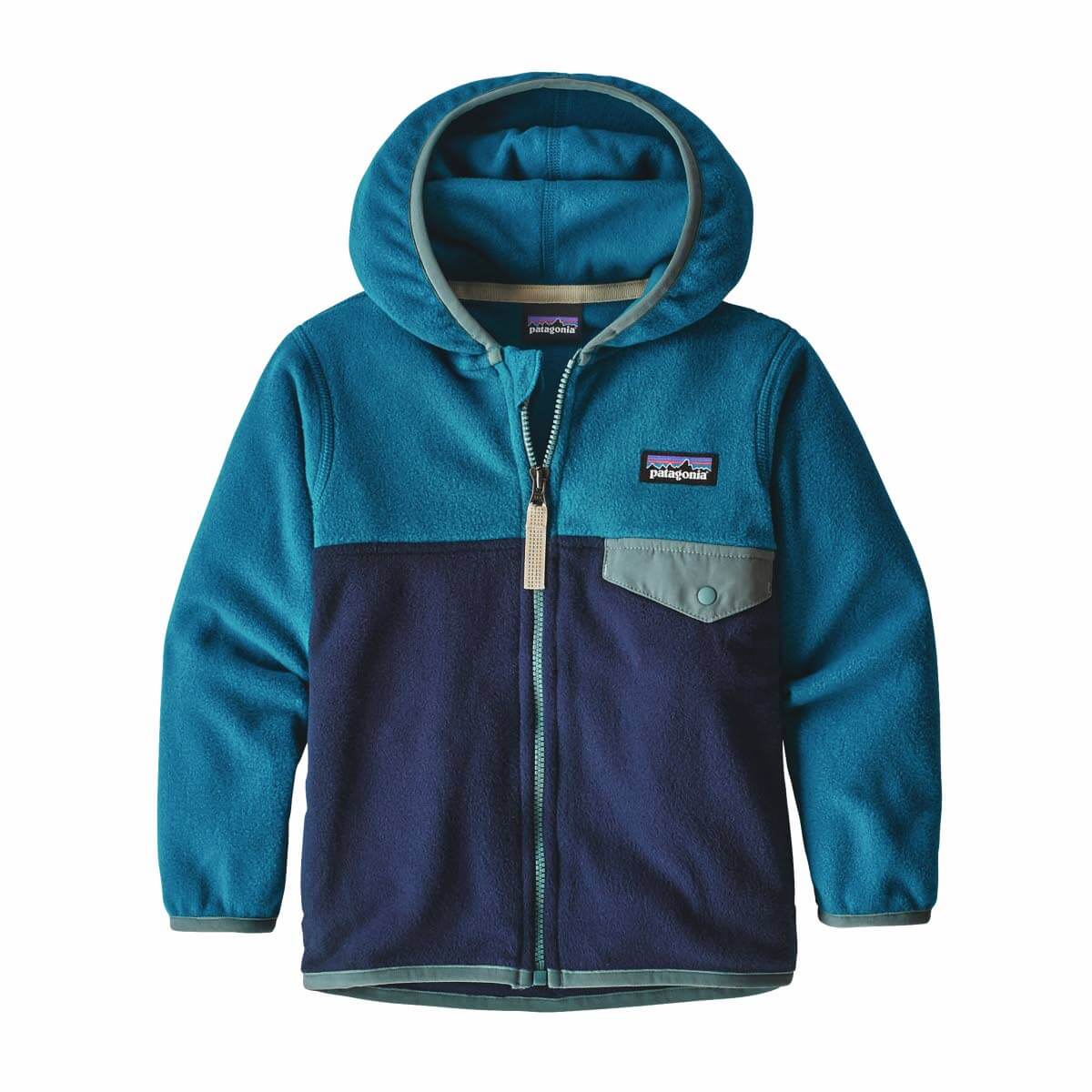 Patagonian ikoninen Snap-T fleece-pusero on saatavilla vauvasta vaariin. Baby Micro D Snap-T -takin (65 €) koot lähtevät viiden kuukauden iästä