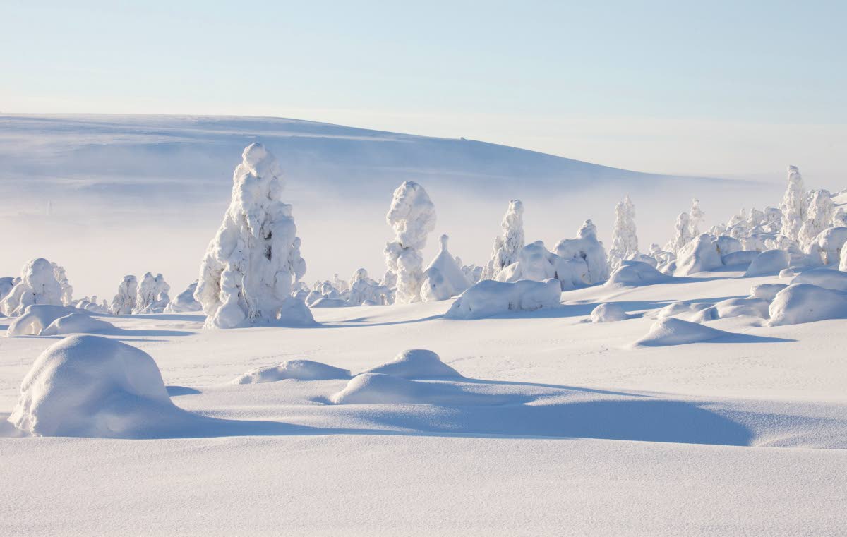 Talvipäivän maisemat Pallaksella voivat olla häkellyttävän kauniit