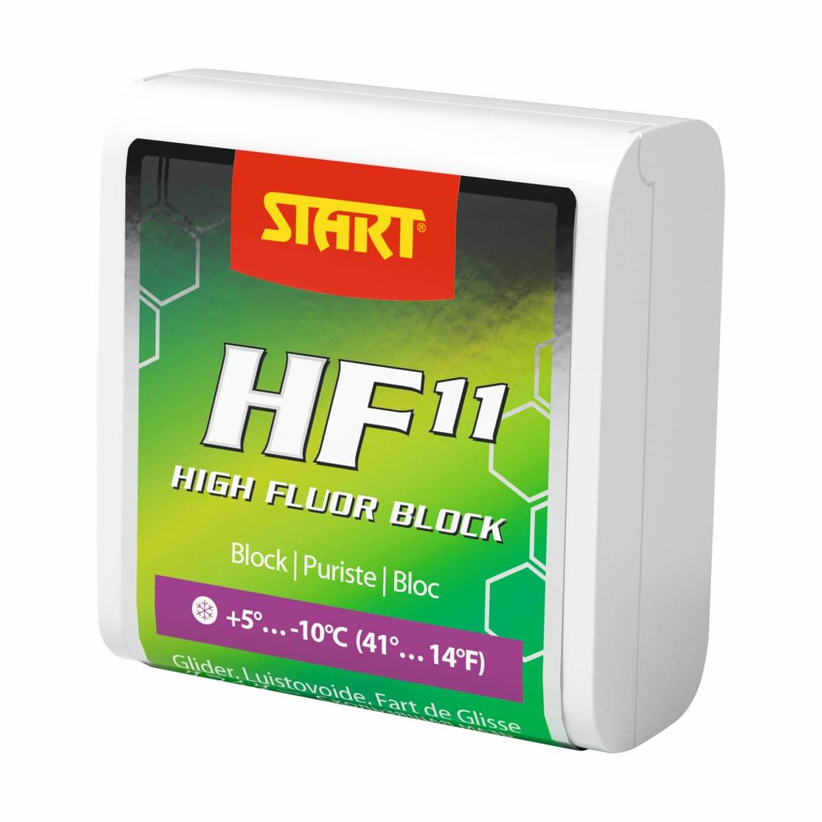Startin fluoripuriste valitaan kahdesta vaihtoehdosta. HF11 kuvassa kelialueelle +5...-10 tai HF13 pakkaskeleille -5…-20. (Sh. 99 €)