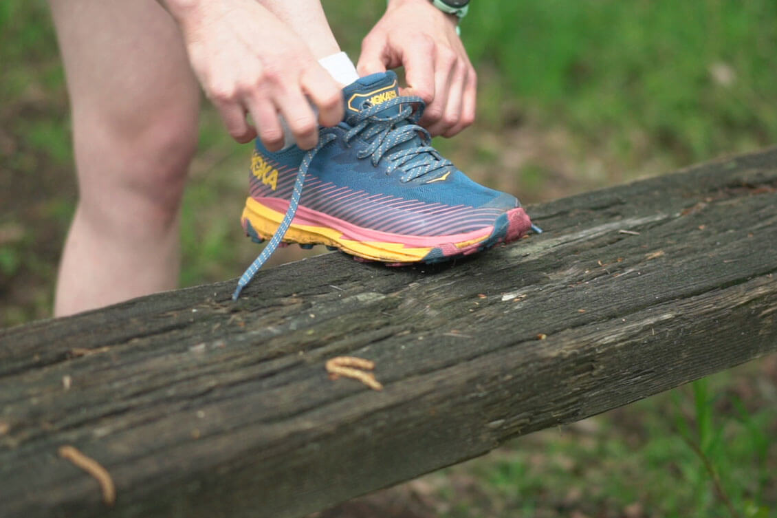 Polkujuoksukengissä on parempi pito ja tuntuma. Kuva: Sampsa Sulonen.