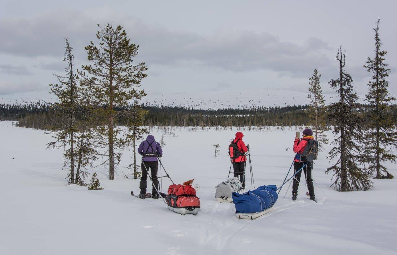 Molosjänkkän takana piirtyy Aakenuksen paljakkalaen kaari. Kuvat: Raija Hentman.