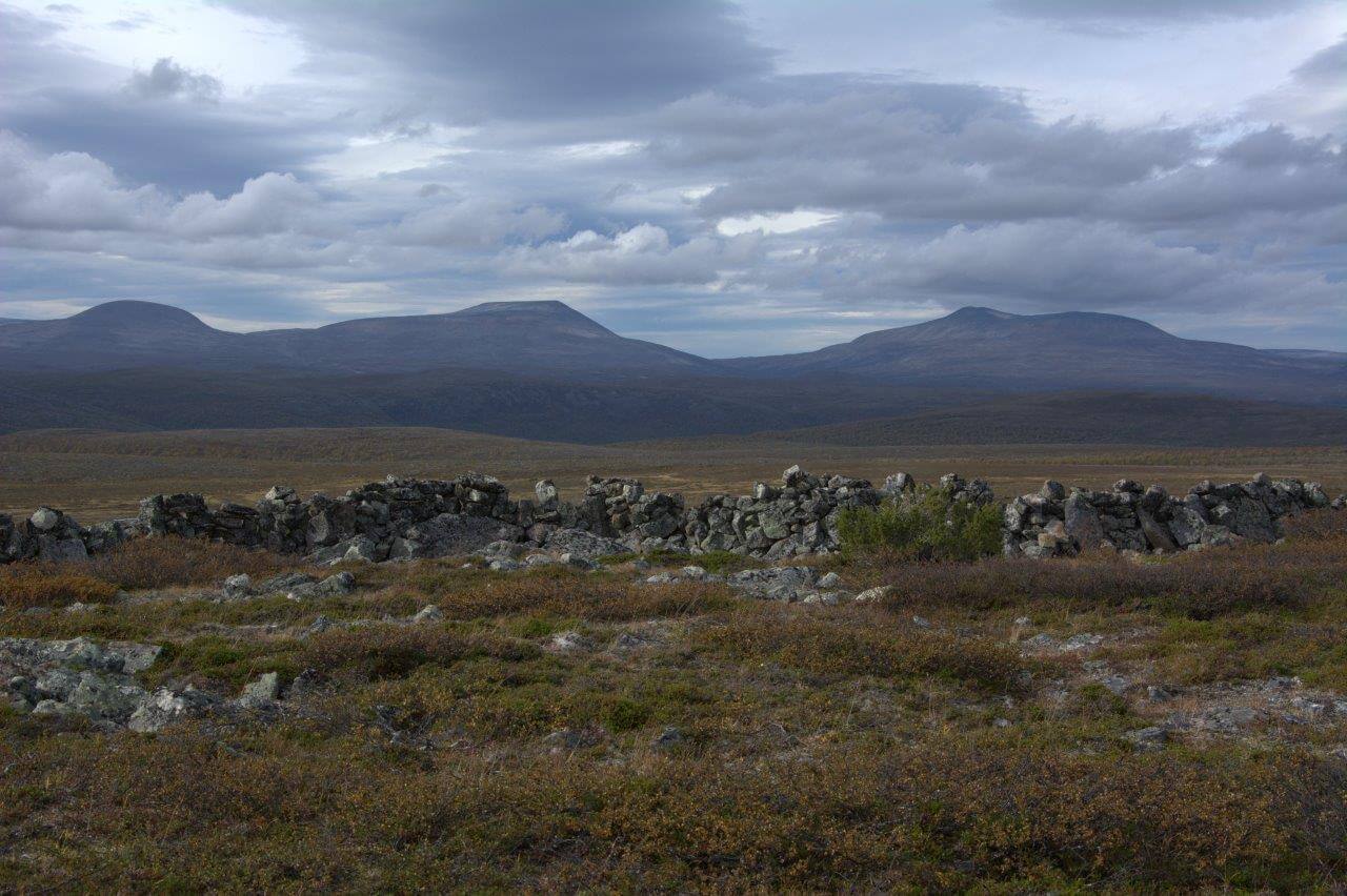 Badosoaivin porokaarre, taustalla Norjan tunturit. Kuvat: Raija Hentman.