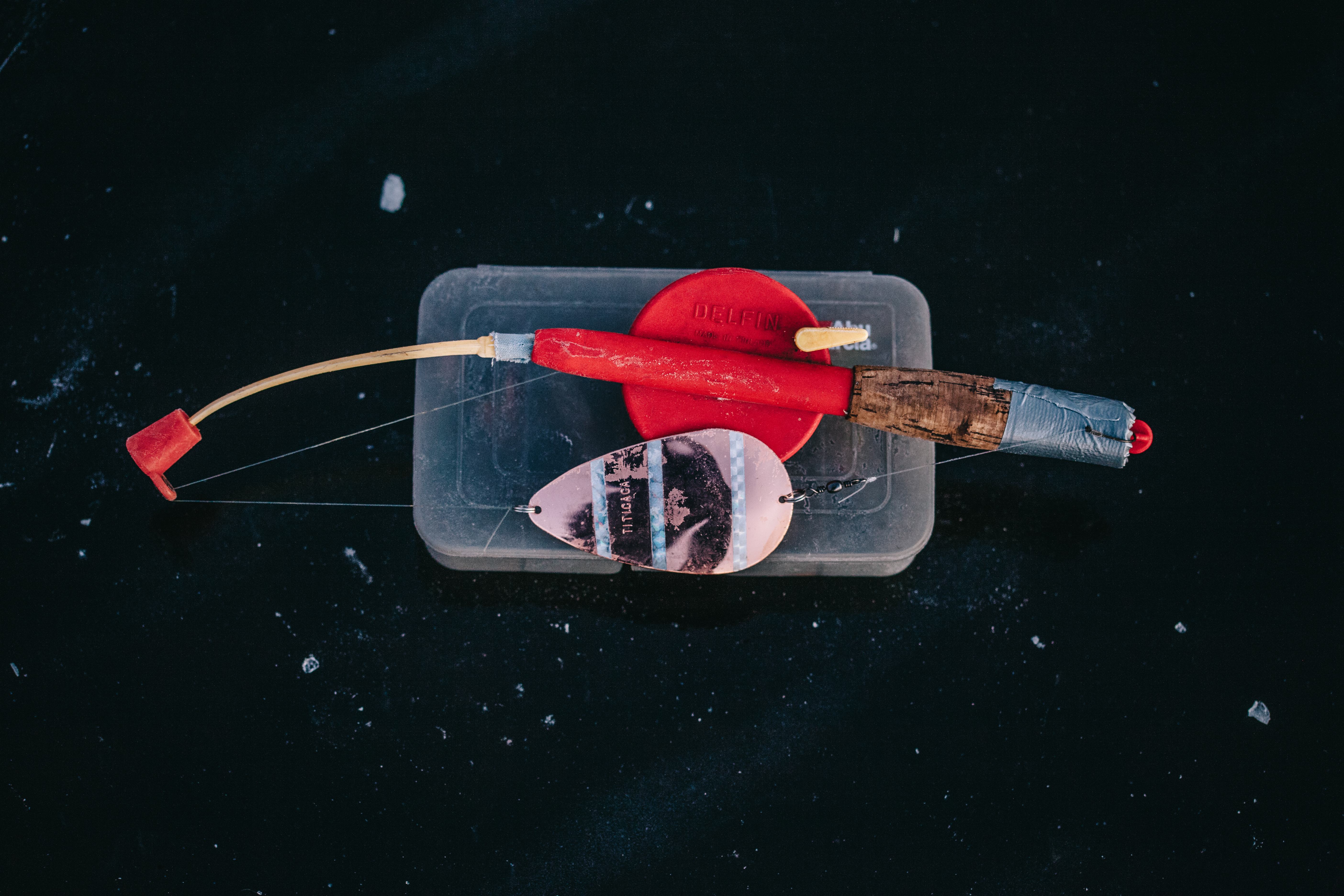 Pilkkikausi oli hyvä tammikuun alkupäiville asti. Suomesta tuotu, 20 vuotta vanha pilkki oli luottoystävä