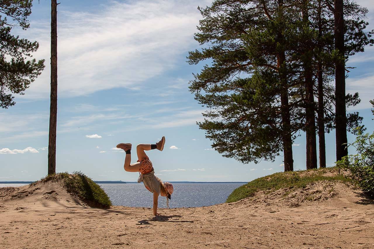 Lentohiekan laidalla. Kuva: Tapani Leppänen.