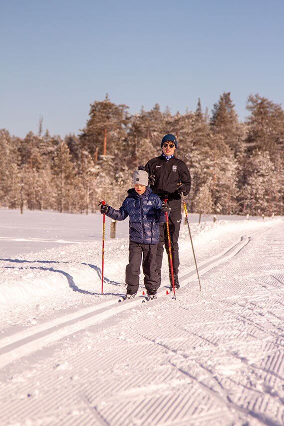 Tunturijonon eteläpuolella latu seuraa kansallispuiston rajaa. Kuva: Tapani Leppänen.