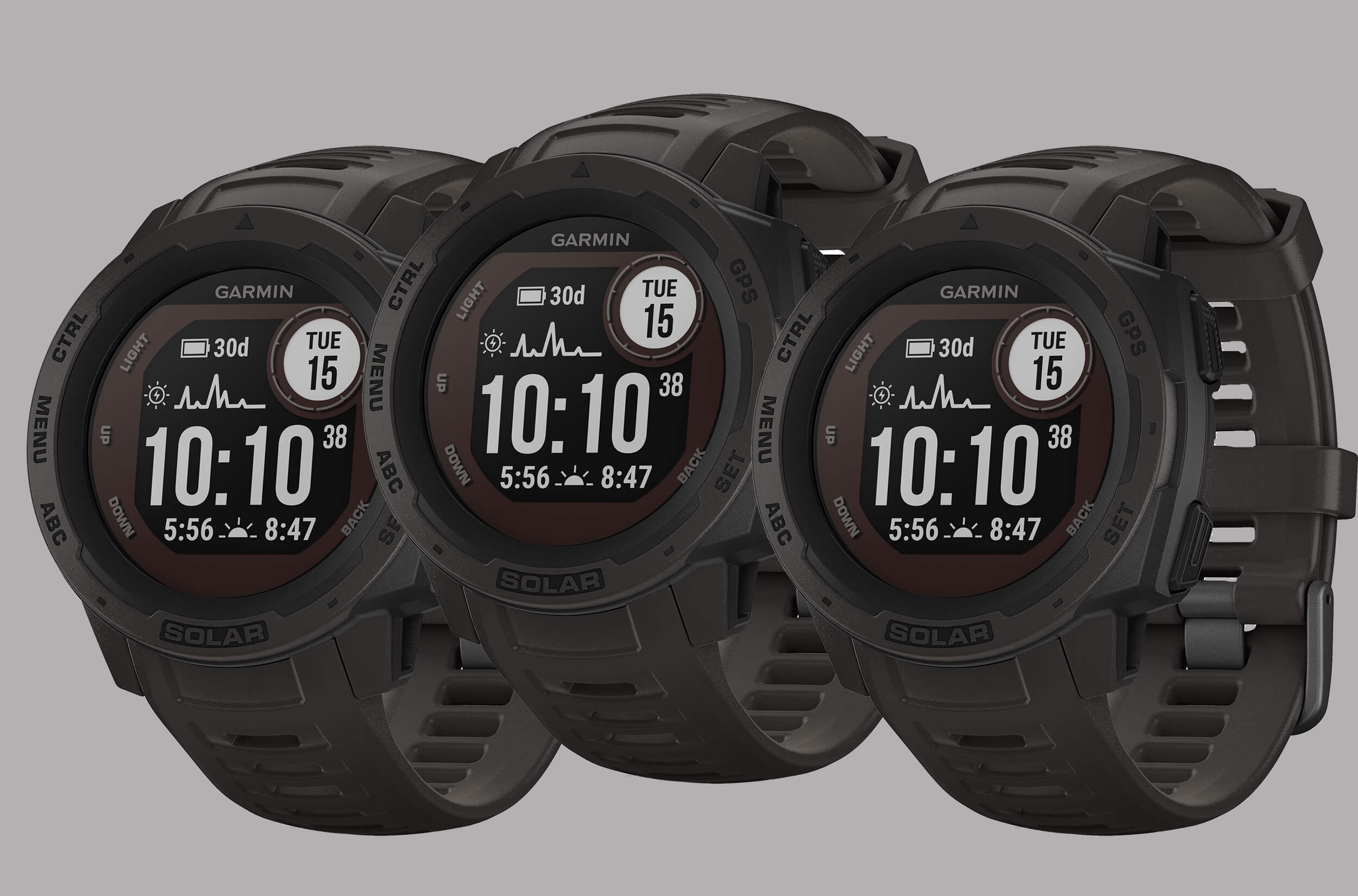 Lukijakyselyyn vastanneiden kesken arvotaan yksi näistä Garminin Solar Power Instinct -outdoorkelloista.