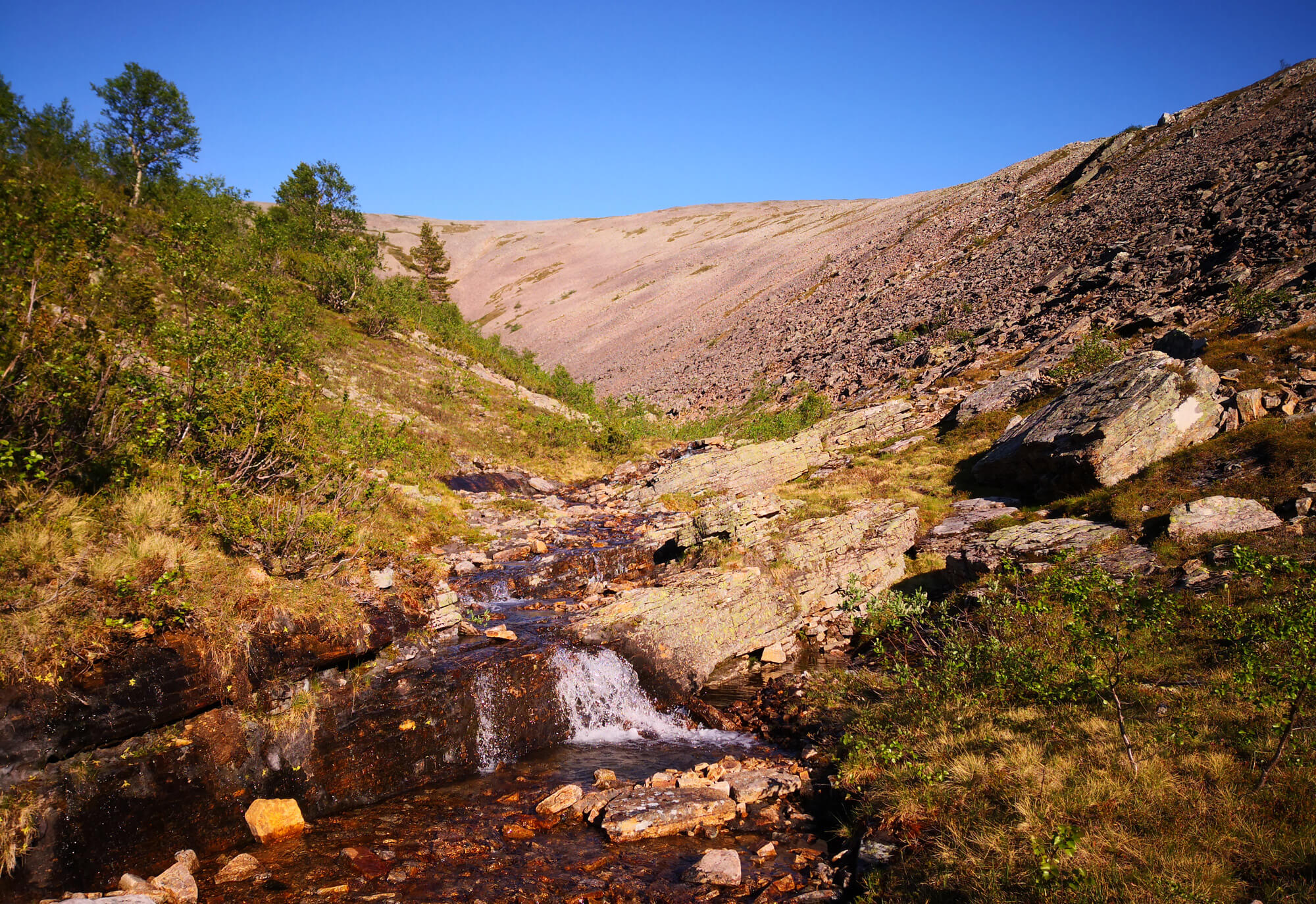 Lisää fyysistä haastetta saa halutessaan vapaavalintaisesta pistosta Koilliskairan korkeimmalle tunturille Sokostille. Kuvassa Jaurutuskuru.