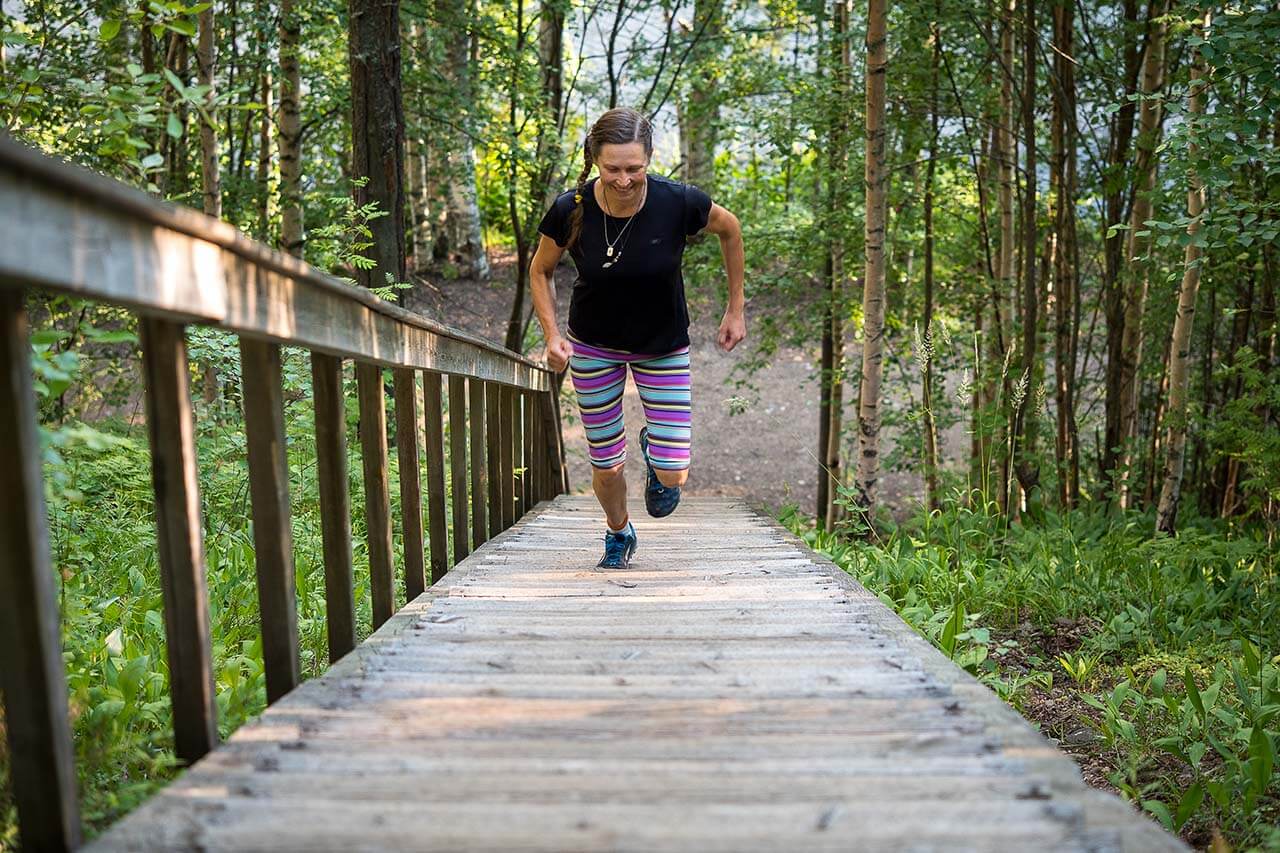 Kuntoportaat soveltuvat niin huippu-urheilijoille kuin hissukseen liikkuvillekin. Kuva: Terhi Ilosaari.