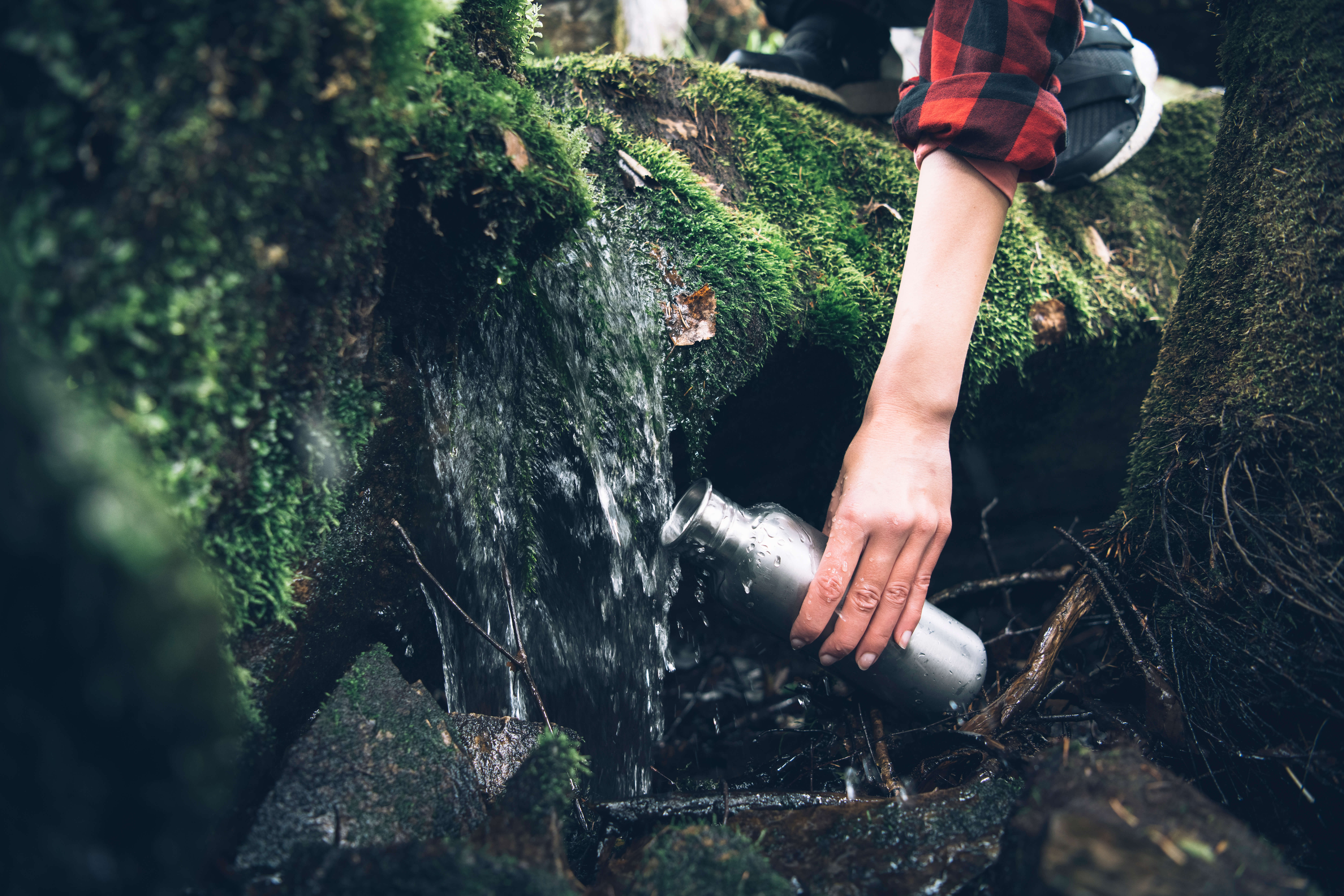 Pohjoisessa juomavesi löytyy usein polun varrelta. Kuva: Eeva Mäkinen.