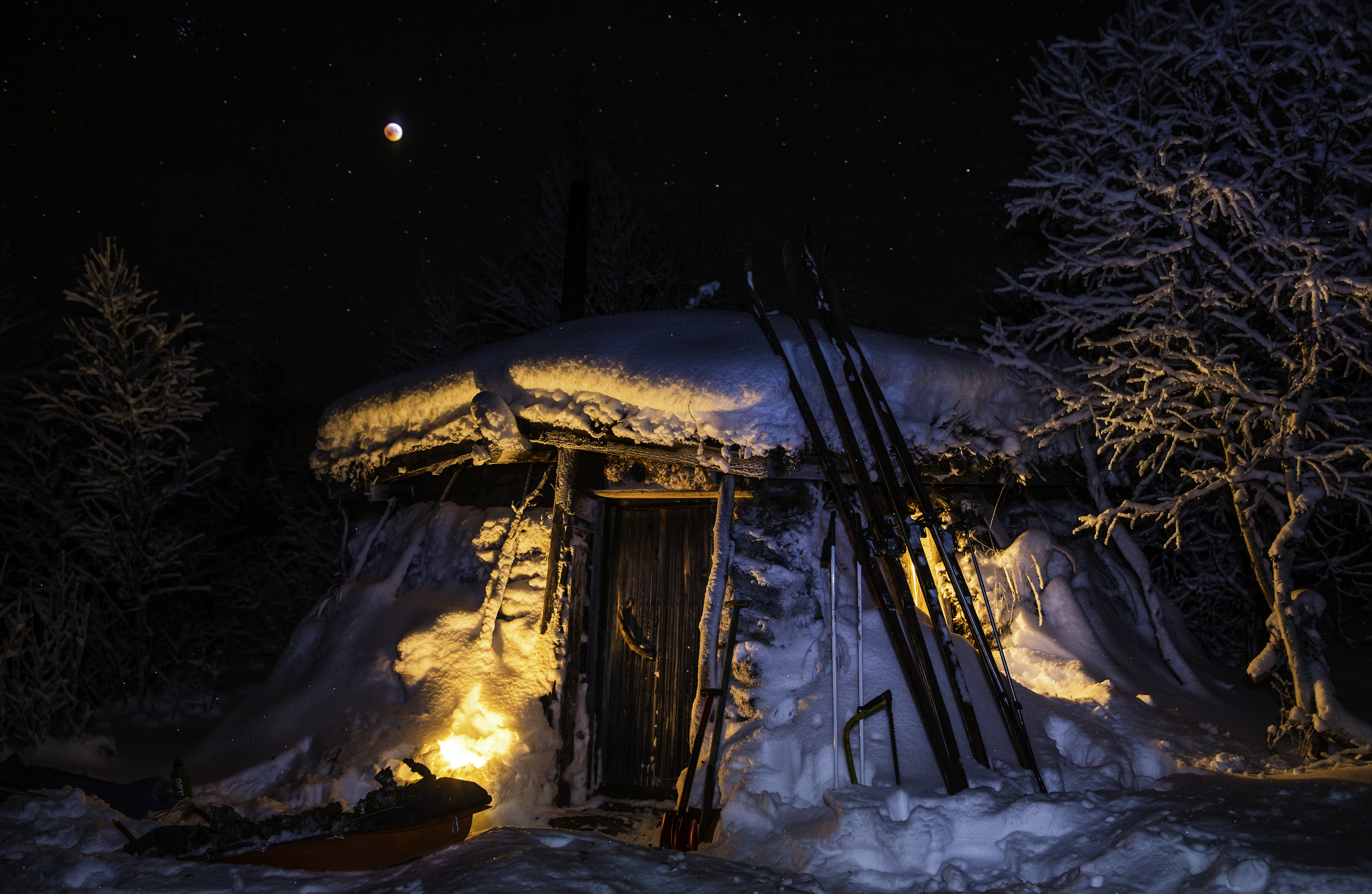 Muotkatunturin erämaa, Utsjoki 21.1.2019. Kuva: Markus Sirkka.
