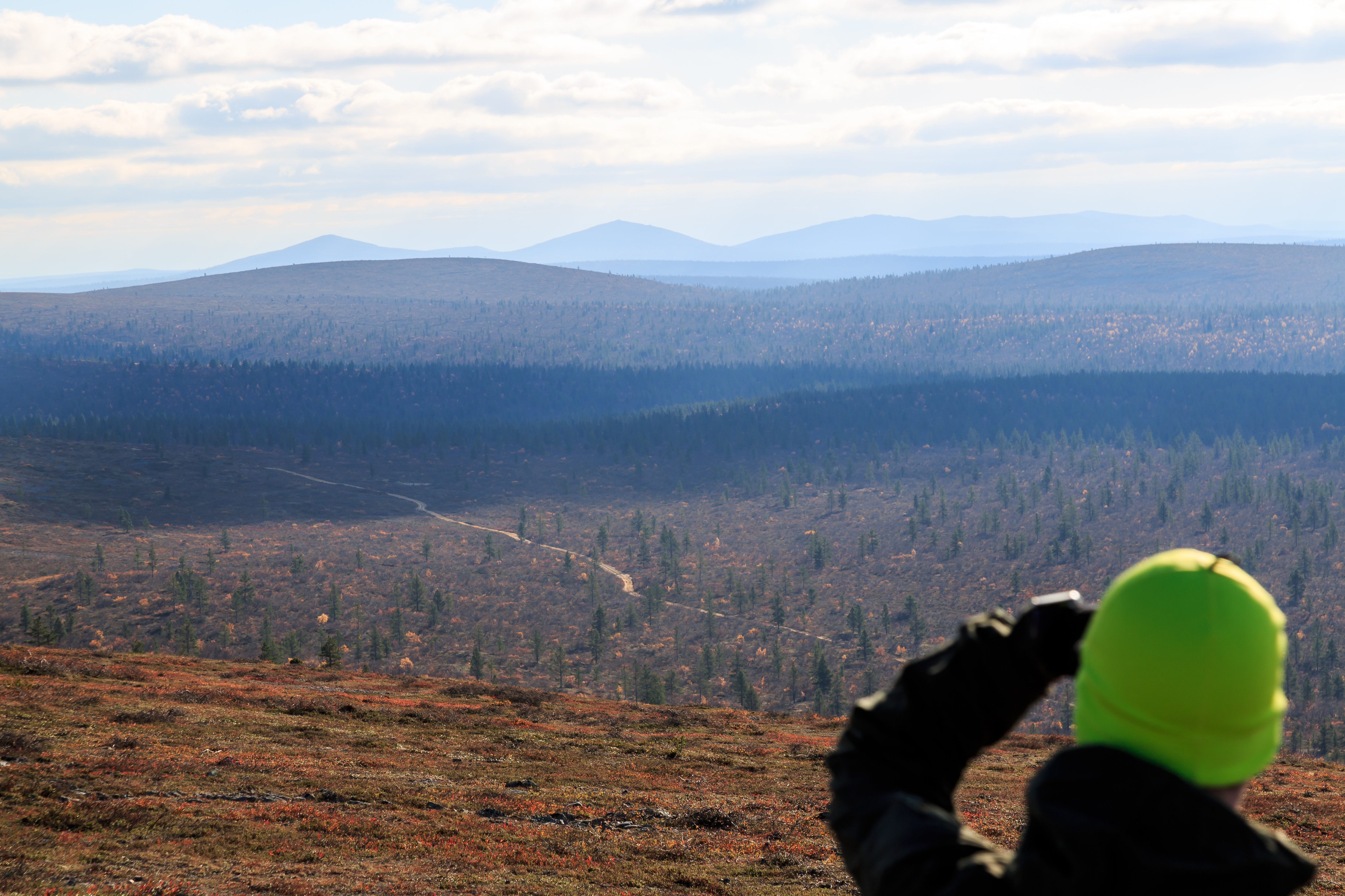 Urho Kekkosen kansallispuiston maisemia Kiilopää-tunturilta. Kuva: Sampsa Sulonen.