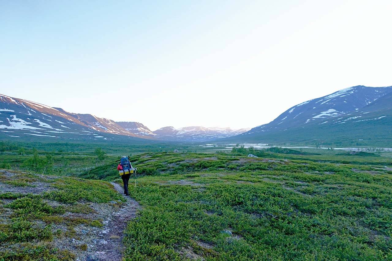 [06] Kalottireitti kulkee Øvre Dividalin kansallispuiston halki. Kuva: Oula Niemelä.