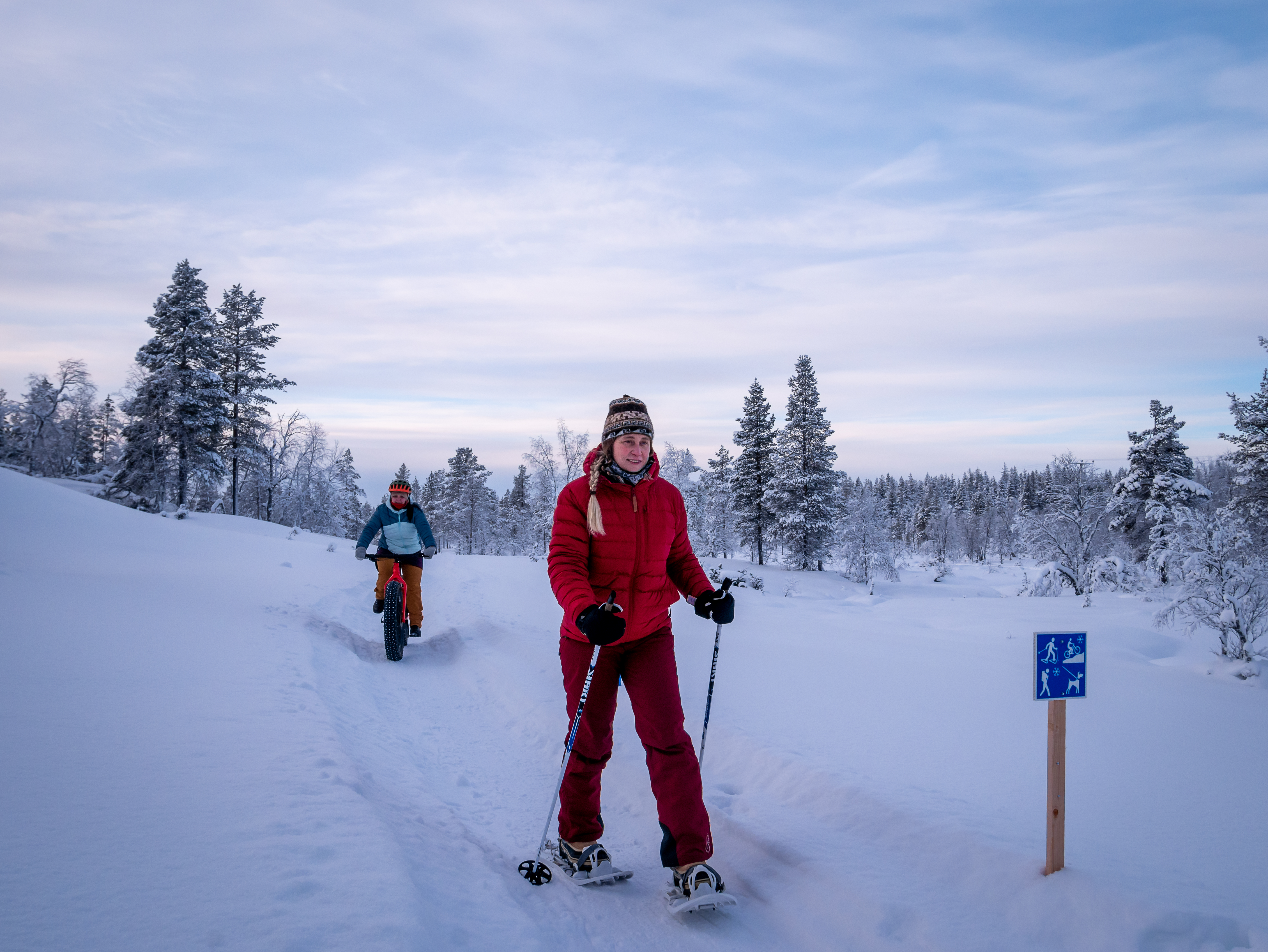 Monikäyttöreitti Suomen Latu Kiilopään maisemissa. Kuva: Raili Rajala.