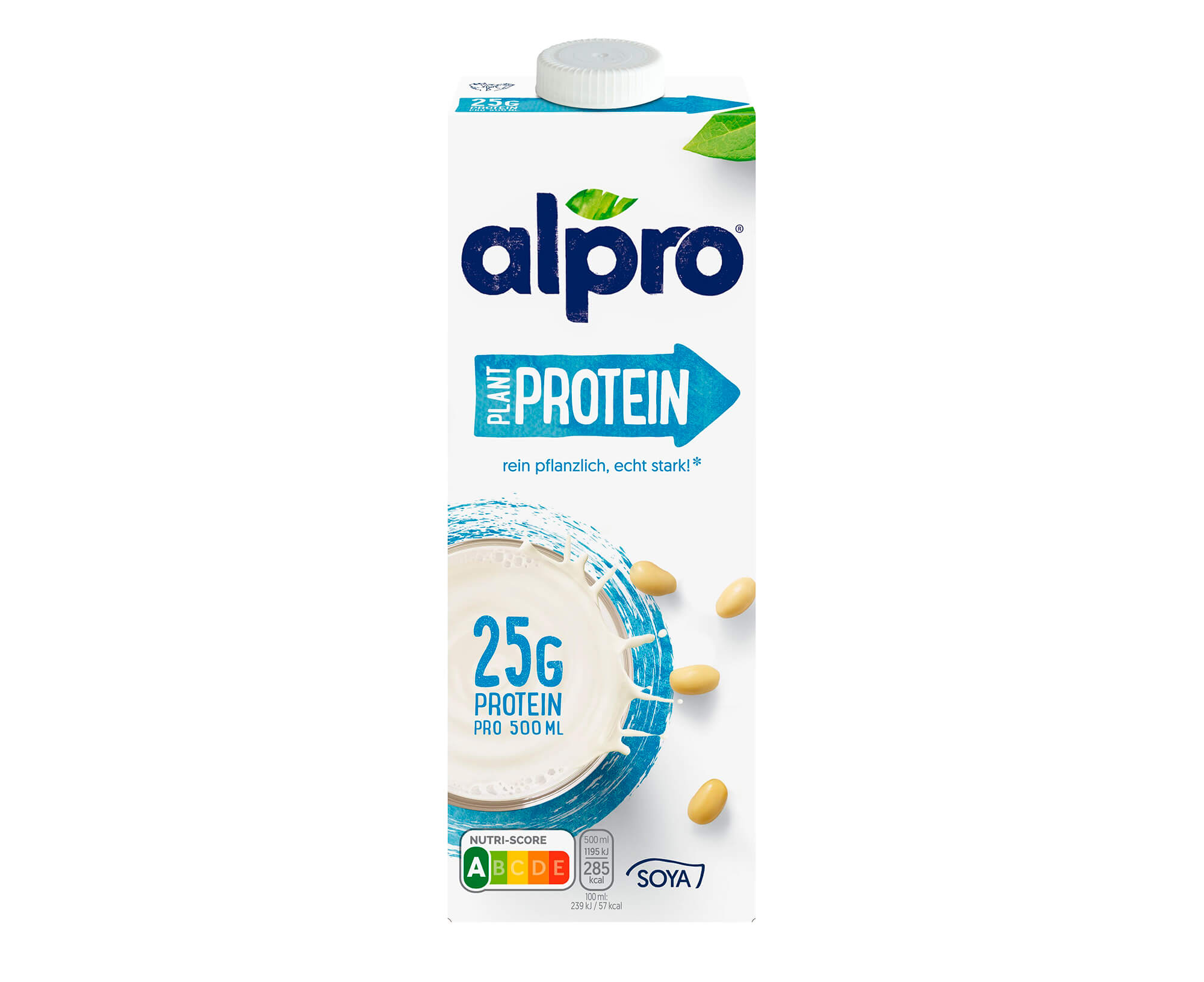 Kasvipohjaisiin maitoihin on yleensä lisätty kalsiumia, ja sitä on saman verran kuin lehmänmaidossa eli 120mg/100g. Lisäksi niihin on usein lisätty D-vitamiinia, kuten lehmänmaitoonkin on lisätty. Kuva: Alpro.