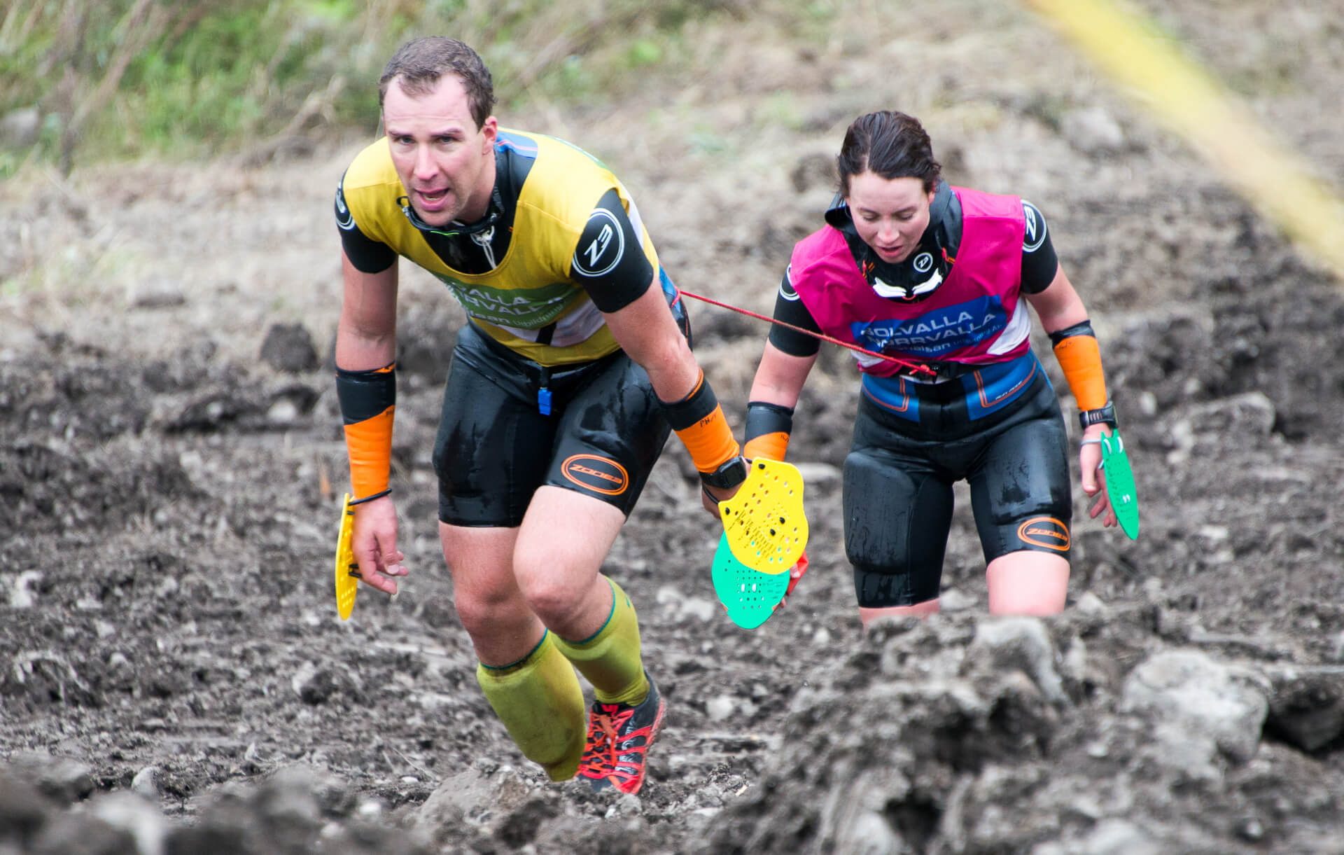Tapahtumassa kilpaillaan pareittain, mutta myös yksittäisenä kilpailijana on mahdollisuus ilmoittautua mukaan. Kuva: Tero Koski.
