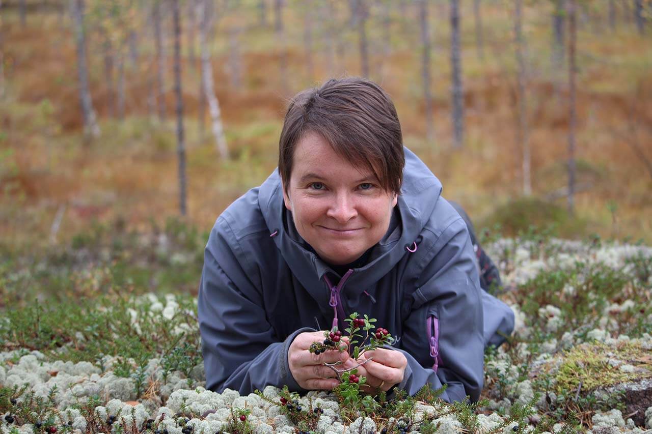 Leena Löf on yrityksensä ainoa työntekijä. Kuva: Anna Savela.